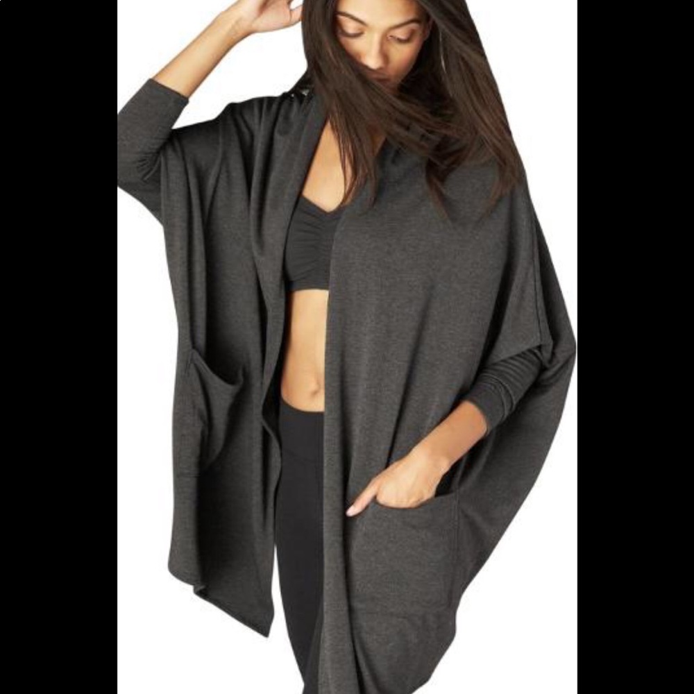 Beyond yoga fleece origami cardigan